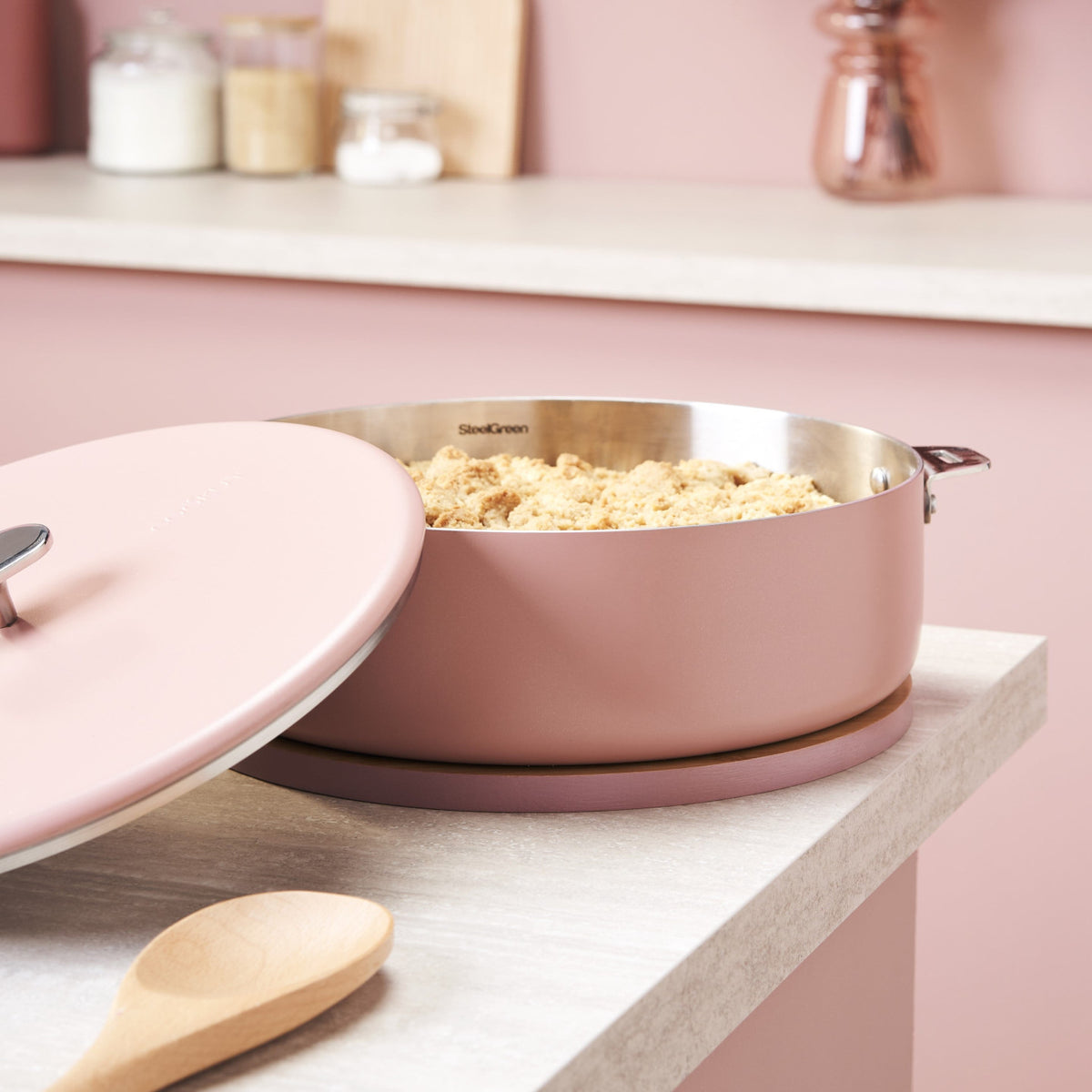 Merveilleuse sauteuse inox - Marshmallow Pink - image 2