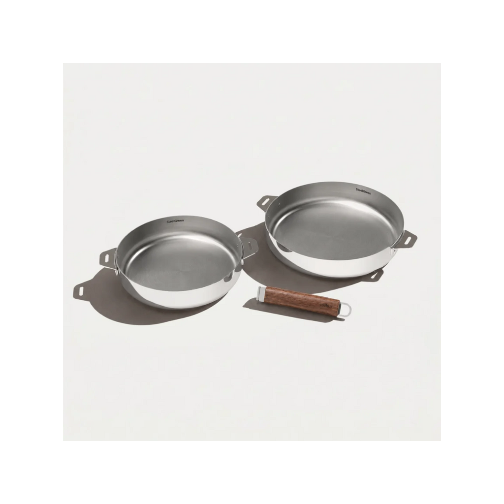 Lot 2 poêles inox - Édition miroir