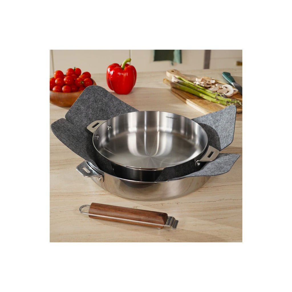 Lot 2 poêles inox - Édition miroir - image 2