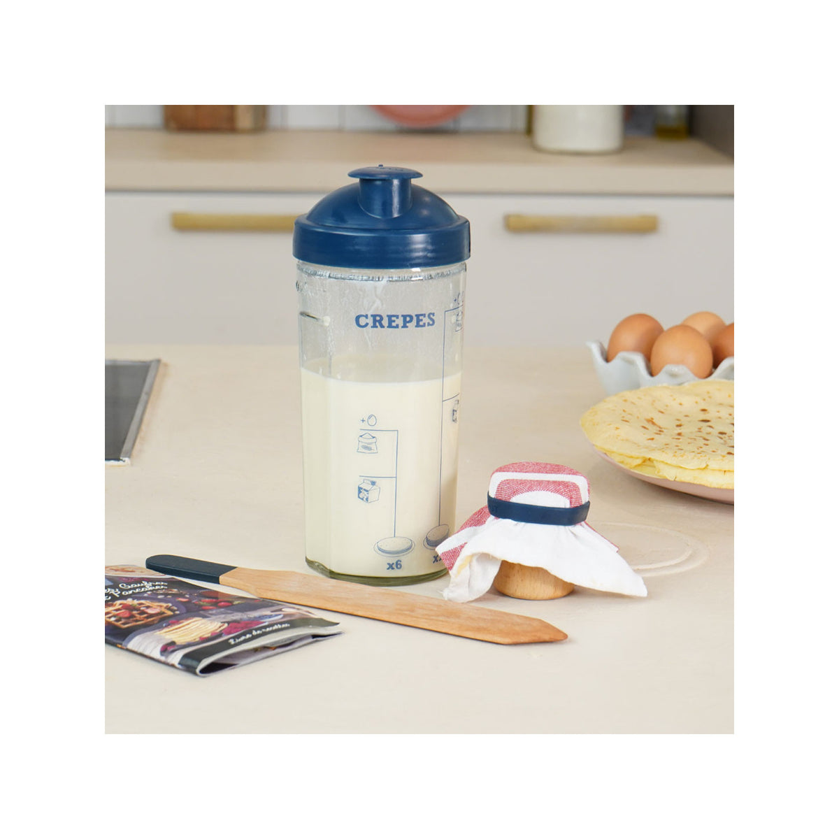 Coffret shaker à crêpes, pancakes, gaufres - Blueberry Blue - image 2