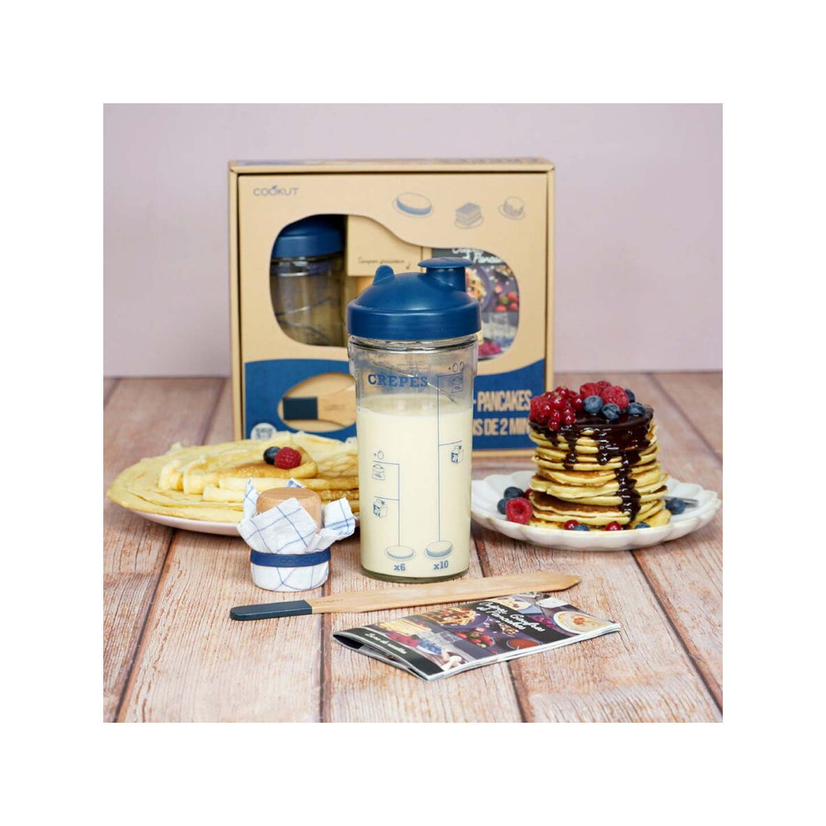 Coffret shaker à crêpes, pancakes, gaufres - Blueberry Blue - image 3