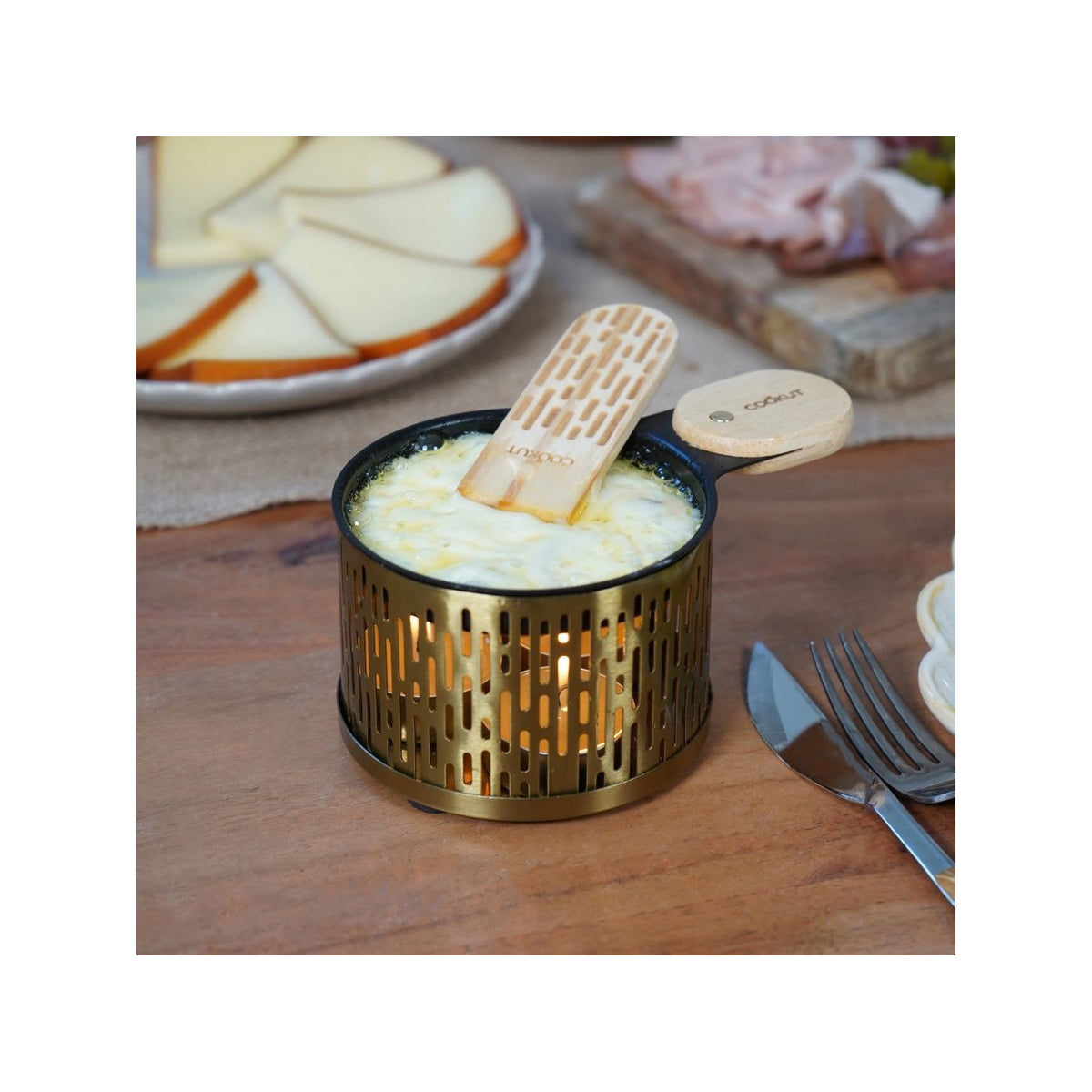 Coffret raclette à la bougie scintillante - Gold - image 2