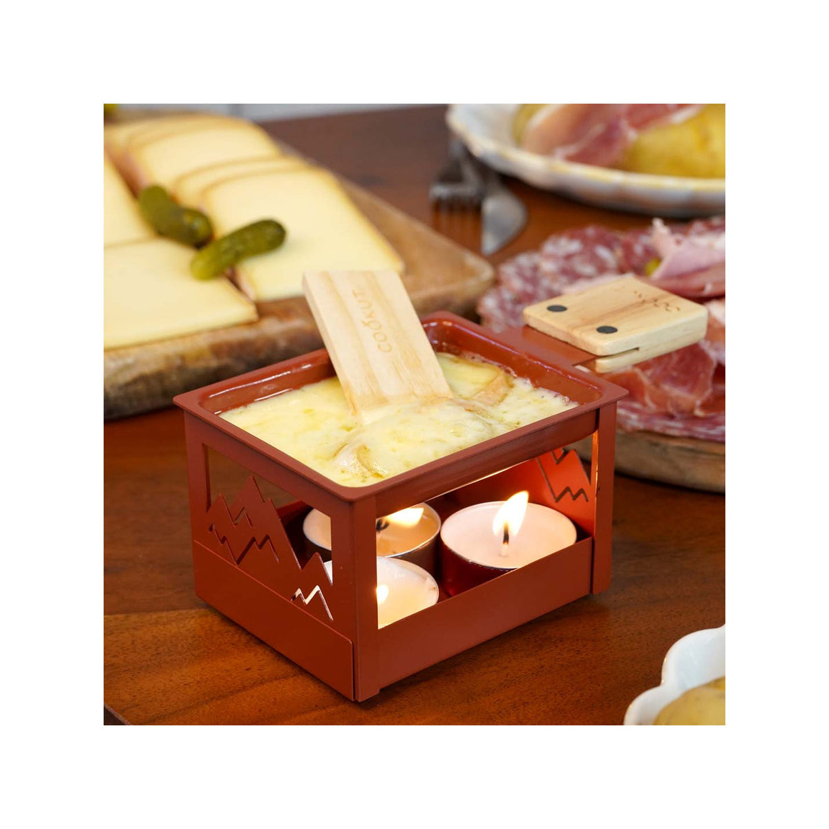Raclette à la bougie pliable à l'unité - Passion Red - image 2