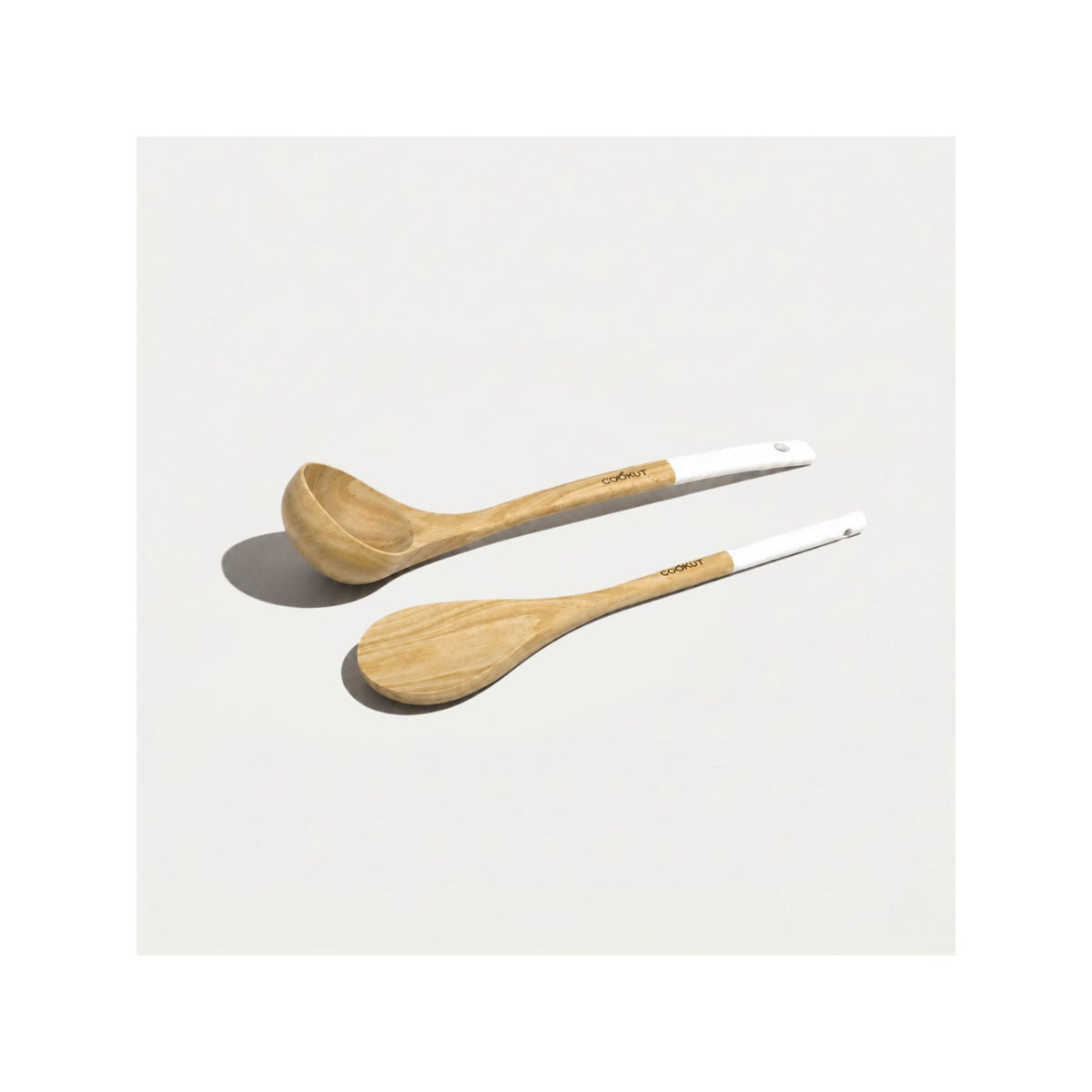 Set cuillère et louche en bois - Polar White