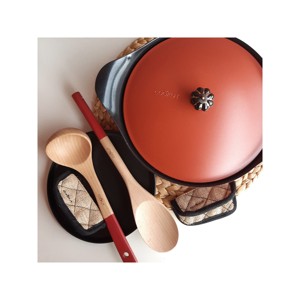 Set cuillère et louche en bois - Passion Red - image 2
