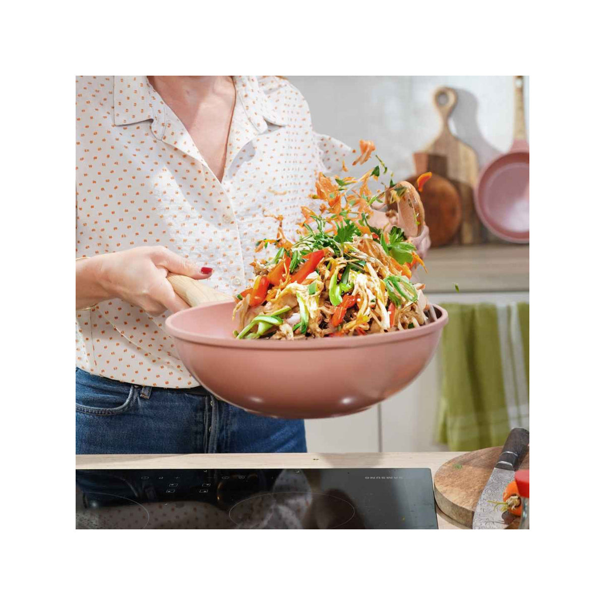 Wok 28 cm - Marshmallow Pink - image 3