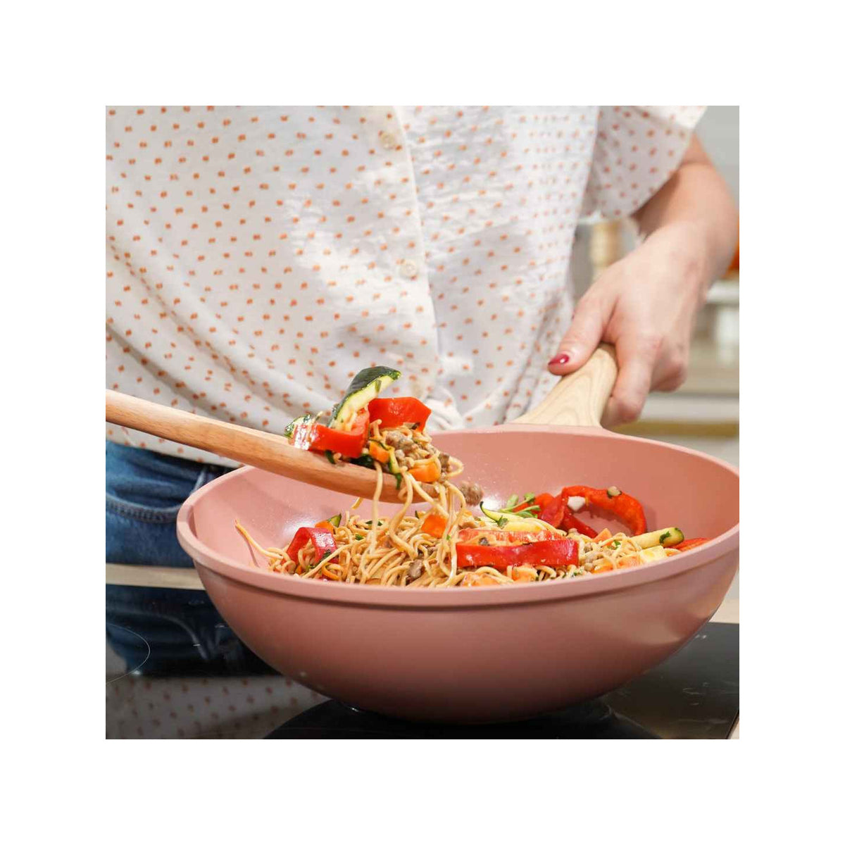 Wok 28 cm - Marshmallow Pink - image 2